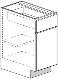 Base Cabinet 21 W X 32-1\2 H X 24 D (4-1\2 inch toe) - Rushmore Stain by Legend