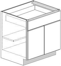 Base Cabinet 30 W X 32-1\2 H X 24 D (4-1\2 inch toe) - Rushmore Stain by Legend