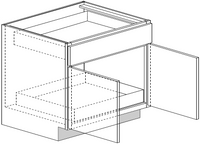 Base Cabinet w\ Roll Out Tray 30 W X 32-1\2 H X 24 D (4-1\2 inch toe) - Rushmore Stain by Legend