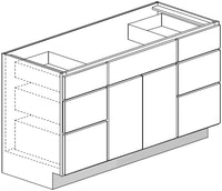 Vanity Drawer Sink Base Cabinet 48 W X 34-1\2 H X 21 D - Rainier Stain by Legend