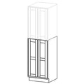 Pantry Bottom 18 W X 54 H X 24 D - (Use for WP1890\WP1896 Base) Rustic Walnut Shaker by Horning