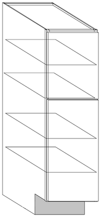 Pantry Cabinet 18 W X 84 H X 24 D (9 inch toe) - Rainier Paint by Legend