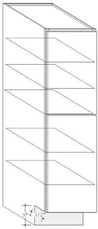 Pantry Cabinet 18 W X 96 H X 24 D (9 inch toe) - Rainier Stain by Legend
