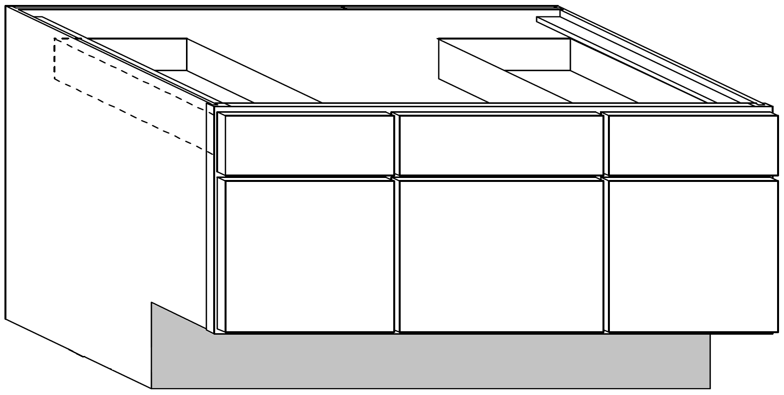 Vanity 3 Door Sink Base Cabinet 48 W X 32-1\2 H X 21 D (9 inch toe) - Rainier Stain by Legend