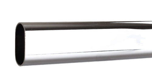 CSH Closet Oval Rod Steel 15 mm x 30 mm x 8 foot Polished Chrome 92 in. length