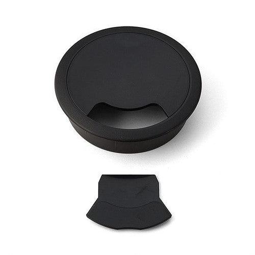 Sugatsune Round Cable Grommet with Lid 80 mm Diamitor Black