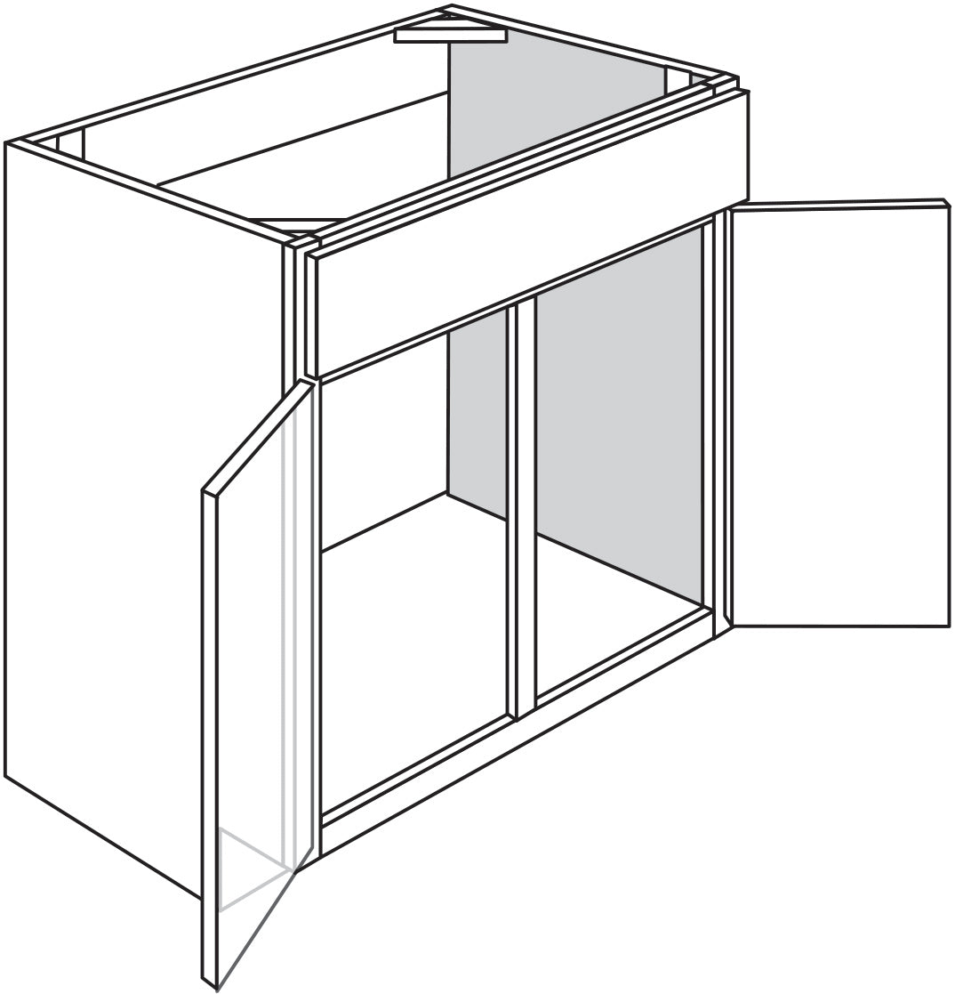 Vanity Sink Base 36 W X 34-1\2 H X 21 D - Upton Slab by JSI