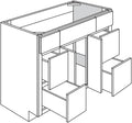 Vanity Base w\ Drawers Left & Right 48 W X 32-1\2 H X 21 D - Frontier Shaker by Horning