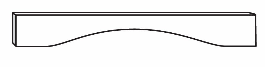 Valance Arched 48 W X 6 H X 3\4 Th - Upton Recessed by JSI
