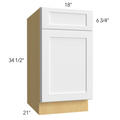Vanity Base 18 W X 34-1/2 H X 21 D - Luxe by Fabuwood