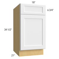 Vanity Base 12 W X 34-1/2 H X 21 D - Luna Oak by Fabuwood