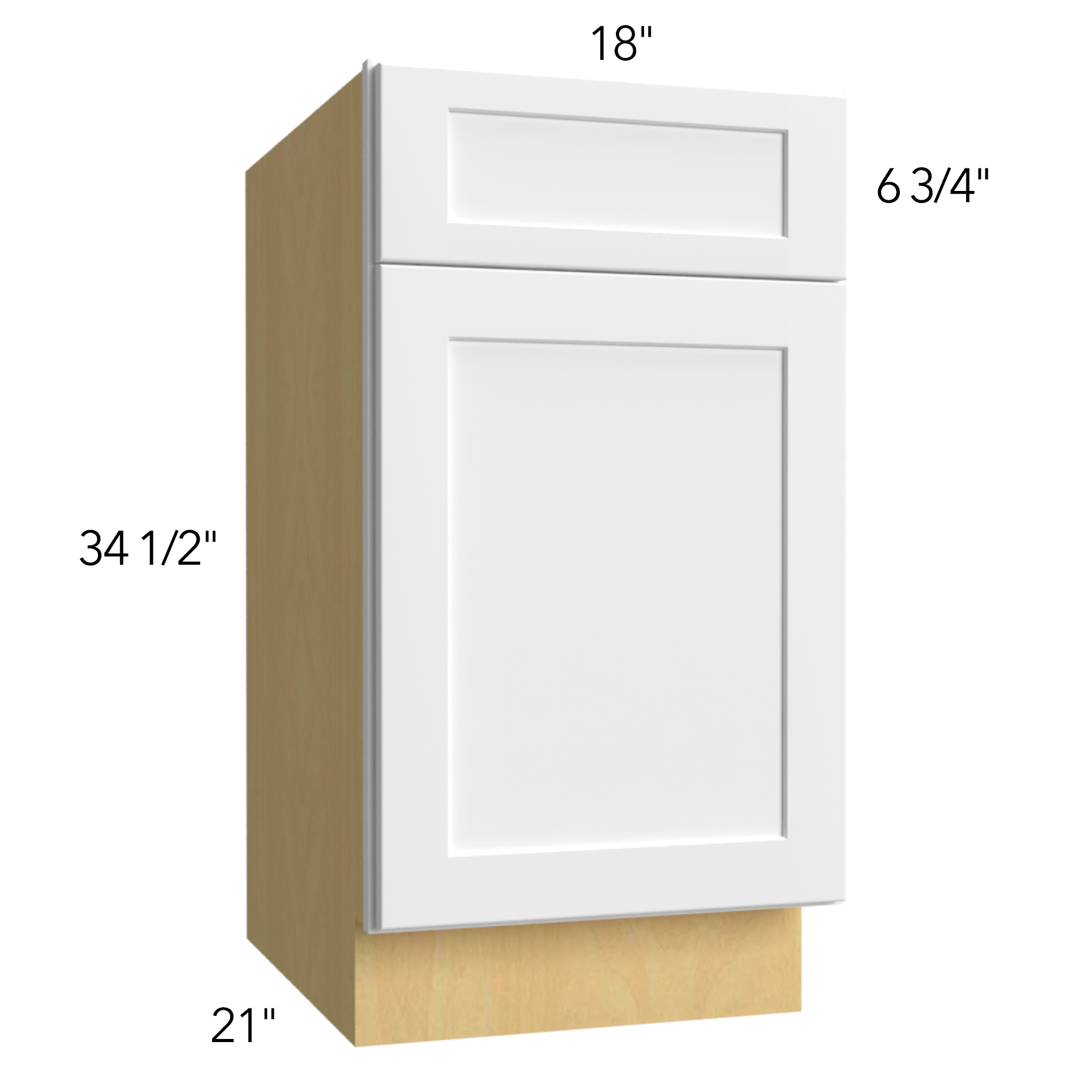 Vanity Base 18 W X 34-1/2 H X 21 D - Luxe by Fabuwood