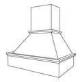 Range Hood 32-1\4 W X 42 H (moulding adds 2-1\4 inches) - Dover by JSI
