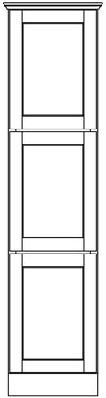 Vanity Linen Closet 18 W X 78 H X 21 D - Frontier Shaker by Horning