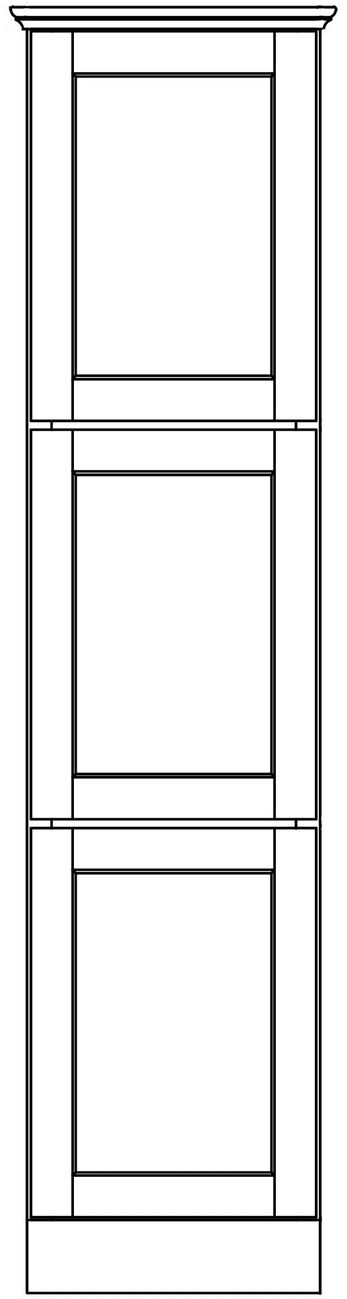 Vanity Linen Closet 18 W X 78 H X 21 D - Concord Blue by Horning