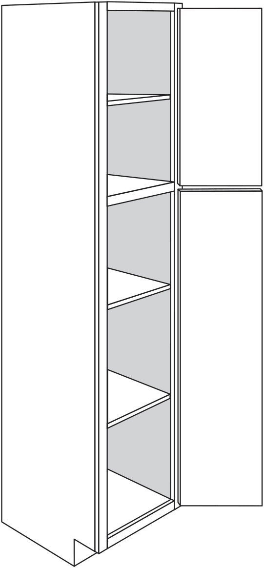 Line Closet 18 W X 84 H X 21 D - Dover Oak by JSI