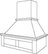 Range Hood 38-1\4 W X 42 H (moulding adds 2-1\4 inches) - Essex by JSI