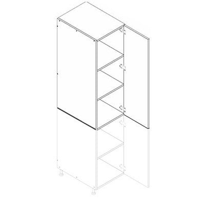 Pantry Top 18 W X 42 H X 24 D - (to make 96" pantry Use for WP1896 Top) Stone Harbor Gray by Horning