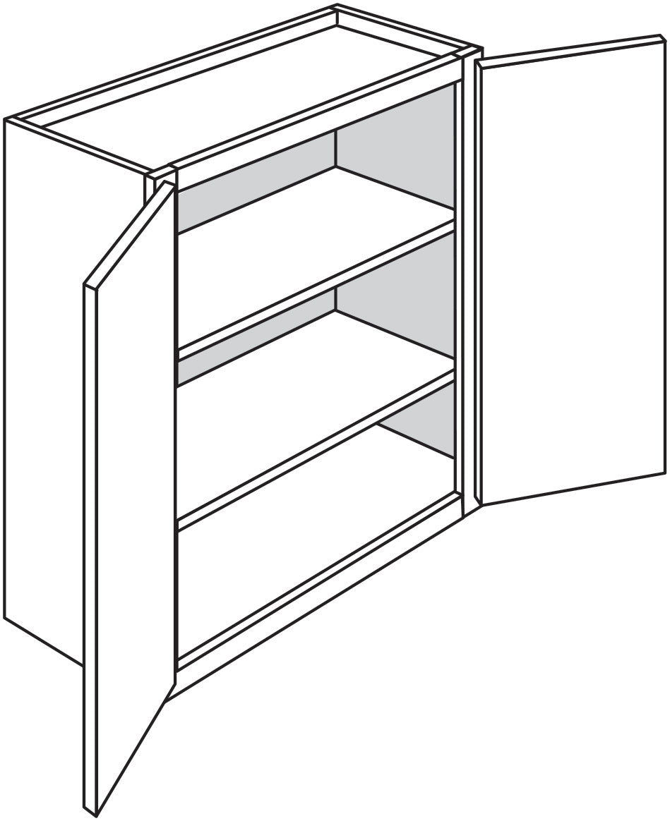 Wall Cabinet 36 W X 36 H X 12 D - Teton Stain by Legend