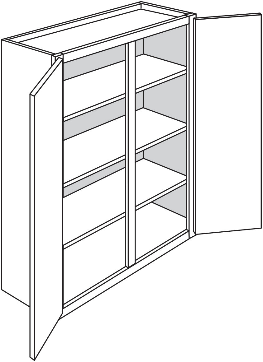 Wall Cabinet 42 W X 39 H X 12 D - Teton Stain by Legend