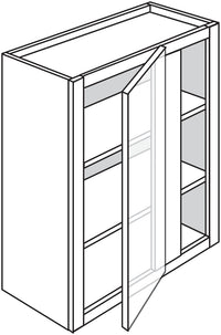 Blind Left Corner Wall Cabinet 24-28 W X 30 H X 12 D - Rainier Paint by Legend