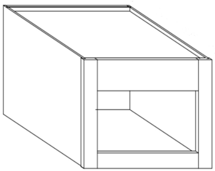 Built-In Microwave Wall Cabinet 27 W X 21 H X 18 D - Rainier Paint by Legend