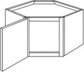 Wall Diagonal Corner 24 W X 12 H X 12 D (Assembled only) - Dover by JSI