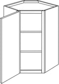 Wall Diagonal Corner 24 W X 36 H X 12 D - Upton Slab by JSI