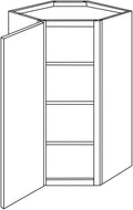 Wall Diagonal Corner 24 W X 42 H X 12 D - Upton Slab by JSI