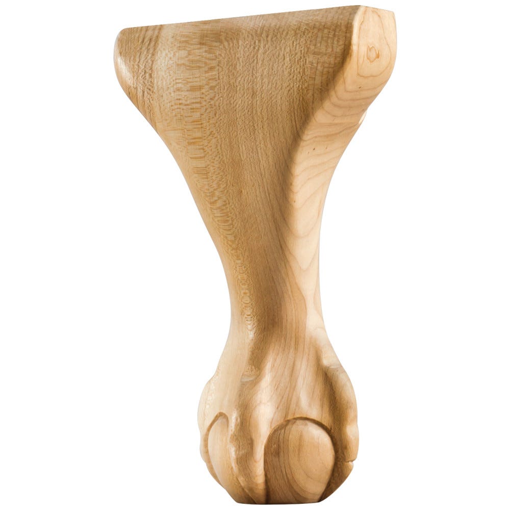 Hardware Resources Center Ball & Claw Leg Cherry 8" Length