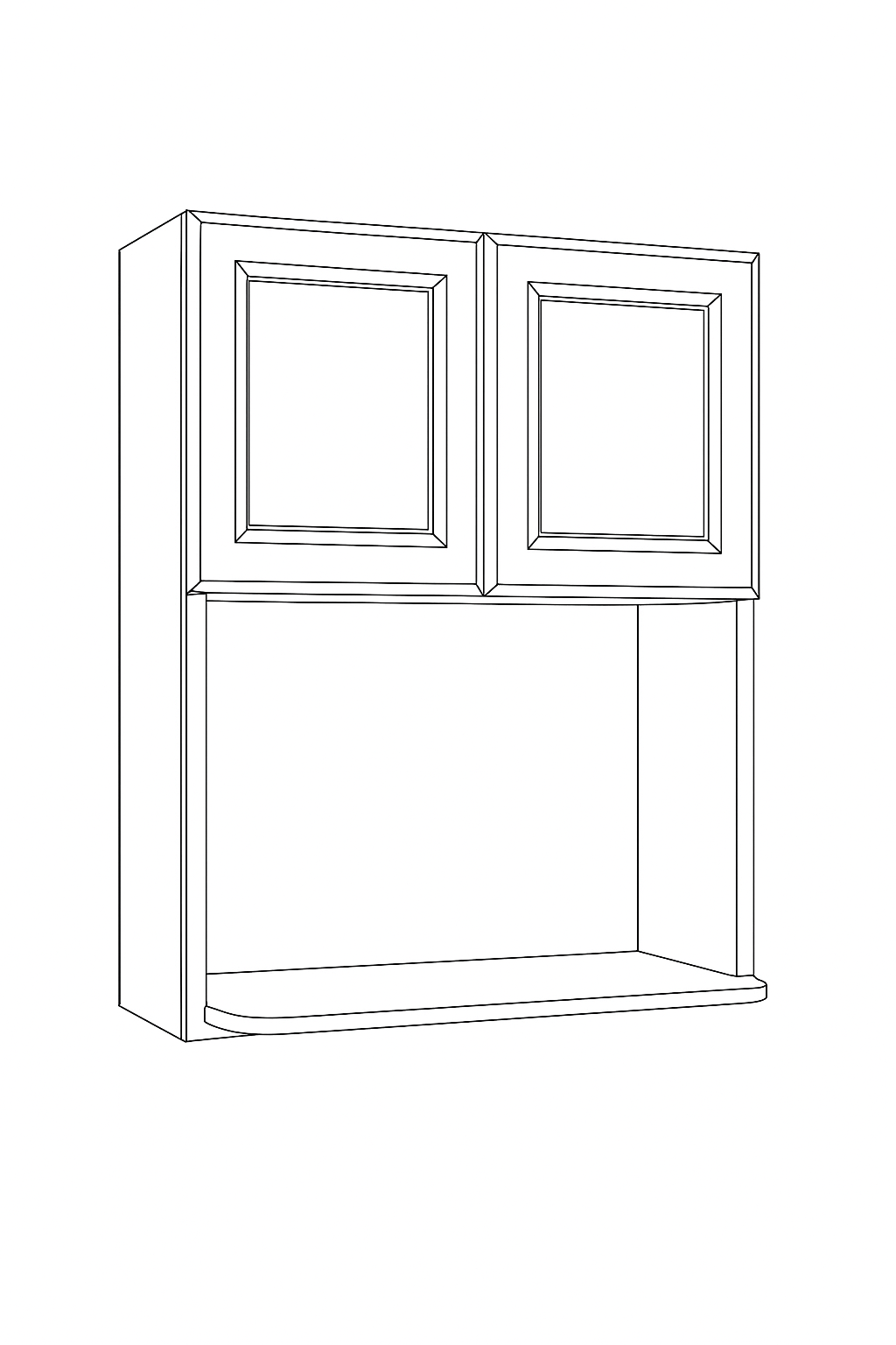Microwave Cabinet 30 W X 42 H X 12 D - Timeless Shaker by TA Cabinetry