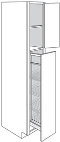 Pantry Cabinet w\ pullout 18 W X 84 H X 24 D - Yarmouth Slab by JSI