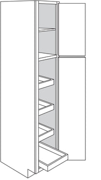 Pantry Cabinet w\ Pull Out Trays 18 W X 90 H X 24 D (4 Trays) - Rushmore Paint by Legend