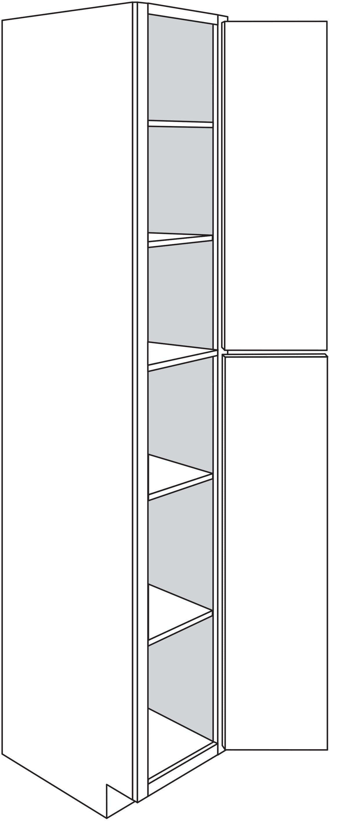 Pantry Cabinet 18 W X 96 H X 24 D - Dover by JSI