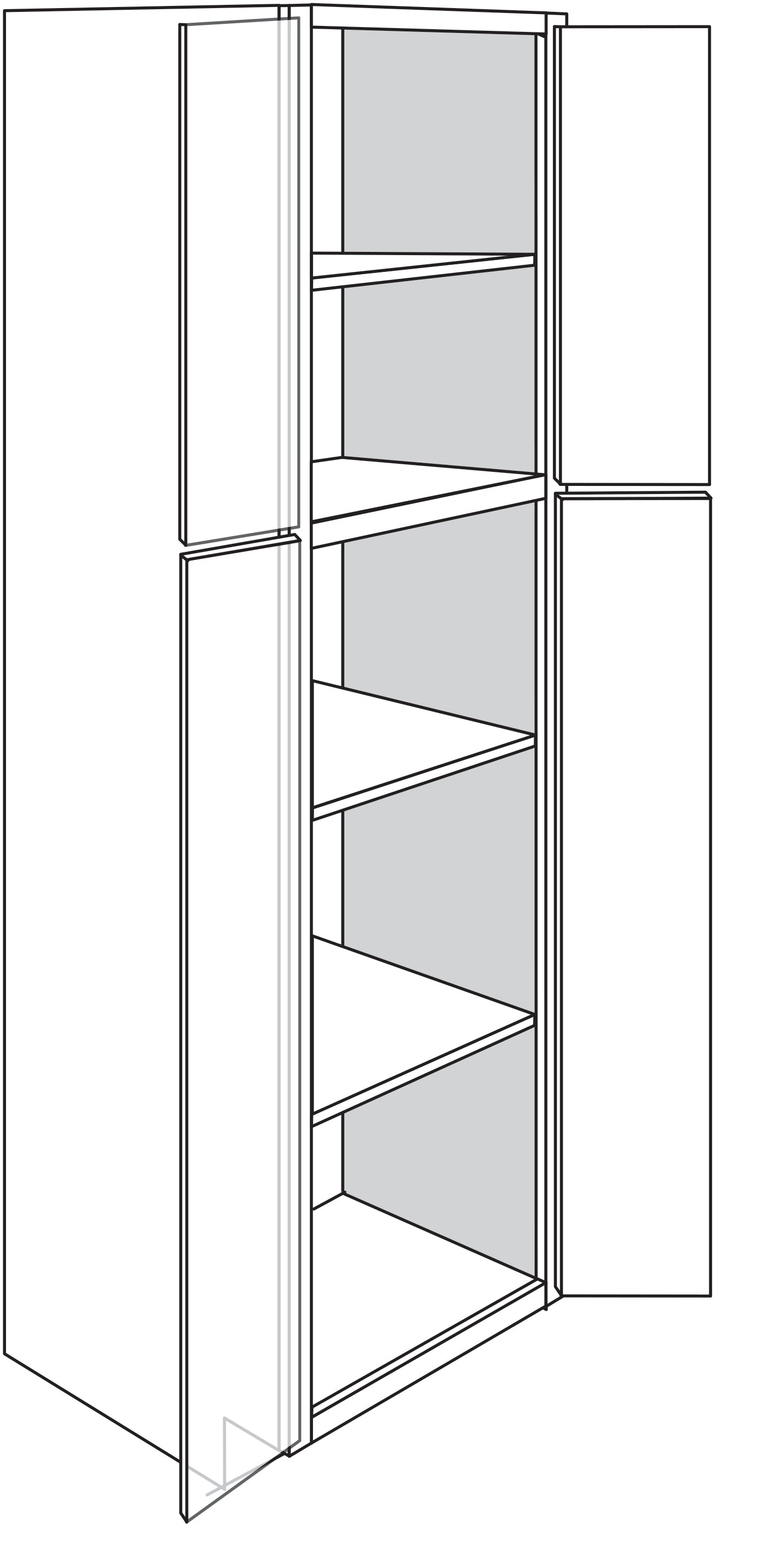 Pantry Cabinet 30 W X 90 H X 24 D - Amesbury Recessed by JSI