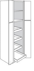 Pantry Cabinet w\ soft-close rollout tray 30 W X 84 H X 24 D - Dover by JSI