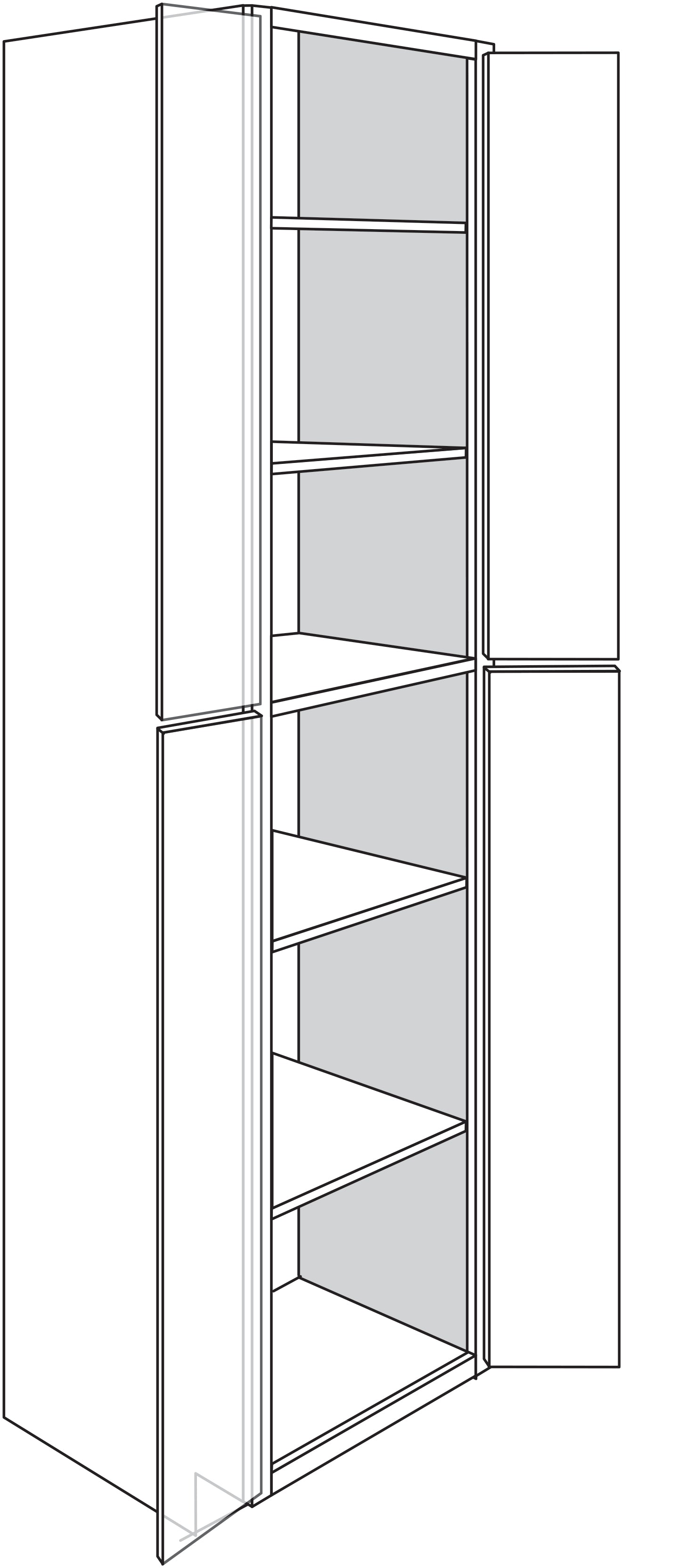 Pantry Cabinet 30 W X 96 H X 24 D - Amesbury Recessed by JSI
