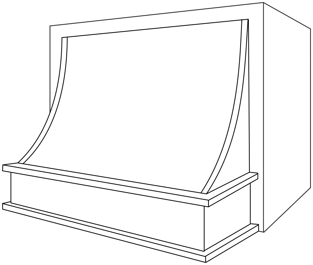 Z200 Range Hood 36 W X 36 H (Use VLB30 or SLB30 liner & blower) - Amesbury Recessed by JSI