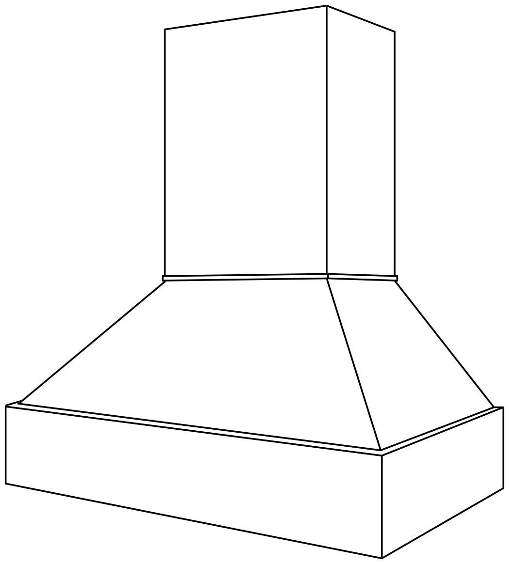 Z300 Range Hood 30 W X 36 H (Use VLB30 or SLB30 liner & blower) - Upton Recessed by JSI
