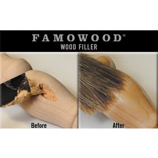 FamoWood Putty Solvent-Based, Oak, Pint