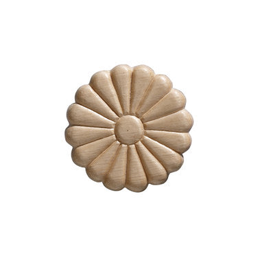 Tudor Rose Ordament, 2-1/2" x 2-1/2" Pressed Birch, Multiples of 250