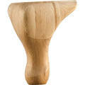 Hardware Resources Queen Anne Leg Rubberwood 6" Length