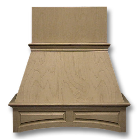 VMI Arched Raised-Panel Island Hood 36" Width Cherry