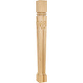 Hardware Resources Bull Nose Fleur-de-Lis Post Alder 35-1/2" Length 3-1/2" Diameter