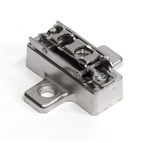 Blum Clip Wing Mounting Plate Cam Height Adjustable Screw-On Nickel Finish