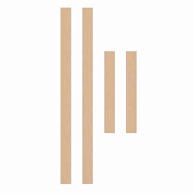 Invisidoor Jamb/Threshold Unfinished, Outswing, Red Oak