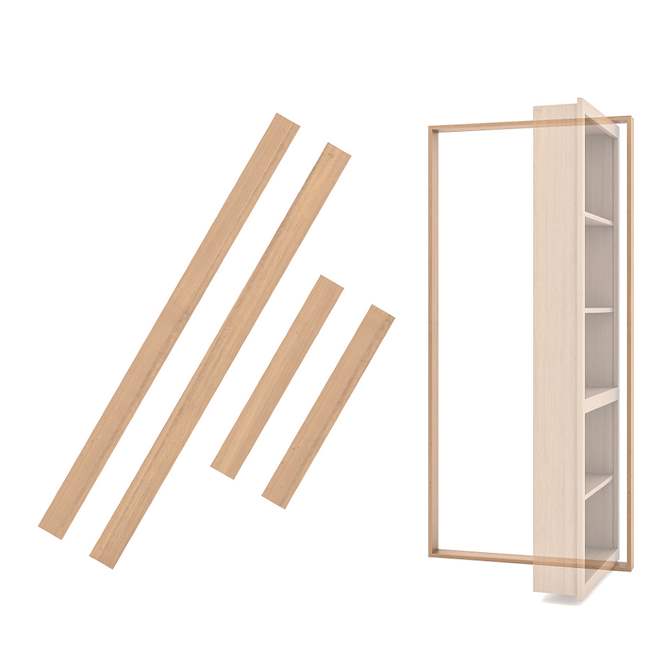 Invisidoor Jamb/Threshold Unfinished, Outswing, Cherry