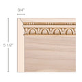 Greek Key with Rosette (Repeats 19 MT=7/8), 3 3/4''w x 13/16''d Poplar