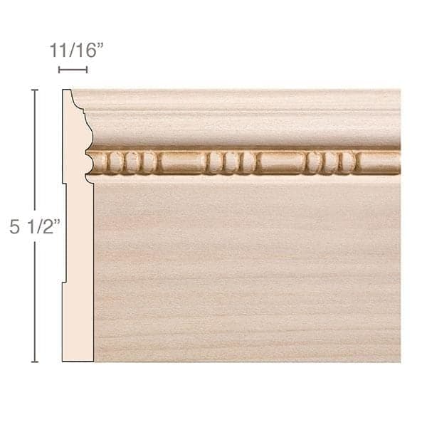 Infinity Light Rail Insert Moulding, 3/4"w x 1/4"d x 8' length Maple