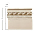 Woven Frieze (Repeats 2), 3 1/4''w x 13/16''d x 8' length Maple